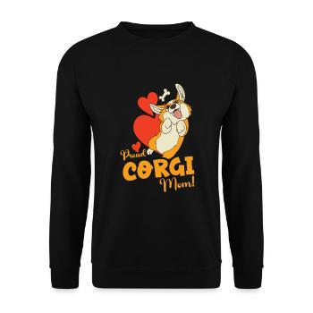 Dog Welsh Corgi Pet Dog Lover Puppy Welsh Dog - Unisex Pullover - Schwarz - Vorne - Alina (178cm) & Michal (187cm)