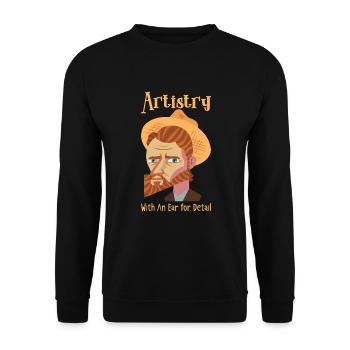 Artiste Peinture Peintre Art Peinture Professeur d’art - Sweat-shirt Unisexe - noir - Devant - Alina (178cm) & Michal (187cm)