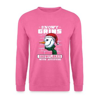 Funny Snowman Season Winter Christmas Snowman Joy - Unisex Pullover - Pink - Vorne