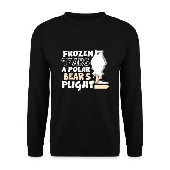 Eisbär Globale Erwärmung Arktische Robbenjagd - Unisex Pullover - Schwarz - Vorne - Alina (178cm) & Michal (187cm)