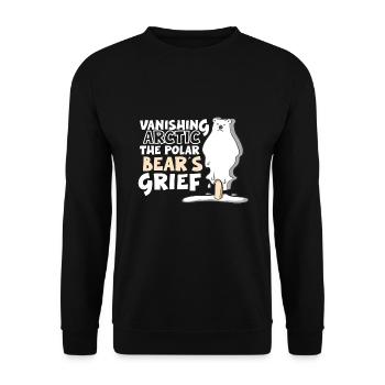 Eisbär Globale Erwärmung Arktische Robbenjagd - Unisex Pullover - Schwarz - Vorne - Alina (178cm) & Michal (187cm)