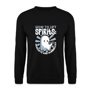 Bodybuilding Powerlifting Weightlifting Fitness - Unisex Sweatshirt - black - Front - Alina (178cm) & Michal (187cm)