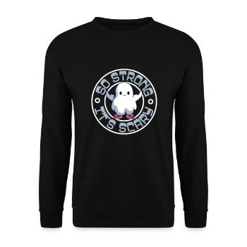 Bodybuilding Powerlifting Gewichtheben Fitness - Unisex Pullover - Schwarz - Vorne - Alina (178cm) & Michal (187cm)