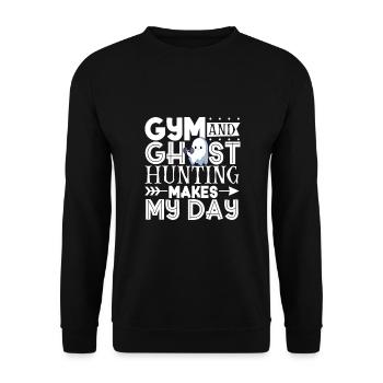 Bodybuilding Powerlifting Gewichtheben Fitness - Unisex Pullover - Schwarz - Vorne - Alina (178cm) & Michal (187cm)