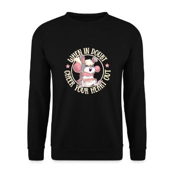 Tenue de pom-pom girl - Sweat-shirt Unisexe - noir - Devant - Alina (178cm) & Michal (187cm)