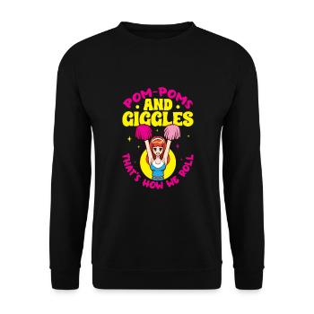 Tenue de pom-pom girl - Sweat-shirt Unisexe - noir - Devant - Alina (178cm) & Michal (187cm)