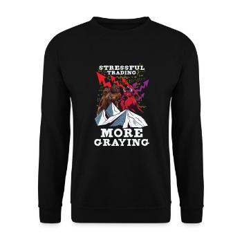 Traders boursiers, traders Forex, trading investisseur - Sweat-shirt Unisexe - noir - Devant - Alina (178cm) & Michal (187cm)