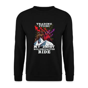 Börsenhändler Forex Trader Investor Trading - Unisex Pullover - Schwarz - Vorne - Alina (178cm) & Michal (187cm)