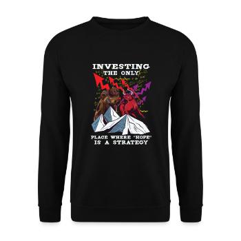 Traders boursiers, traders Forex, trading investisseur - Sweat-shirt Unisexe - noir - Devant - Alina (178cm) & Michal (187cm)