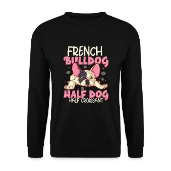 french bulldog english bulldog dog lover bulldog - Unisex Pullover - Schwarz - Vorne - Alina (178cm) & Michal (187cm)