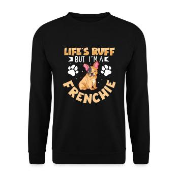 french bulldog english bulldog dog lover bulldog - Unisex Pullover - Schwarz - Vorne - Alina (178cm) & Michal (187cm)