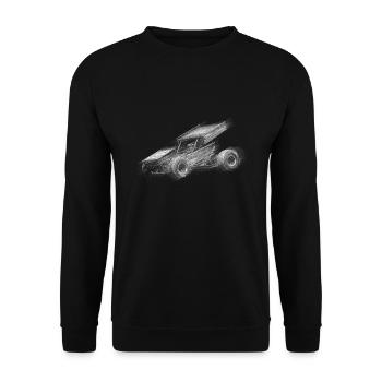 Sprint Car Mom Dirt Track Racing Renntag - Unisex Pullover - Schwarz - Vorne - Alina (178cm) & Michal (187cm)