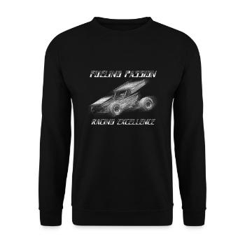 Sprint Car Mom Dirt Track Racing Renntag - Unisex Pullover - Schwarz - Vorne - Alina (178cm) & Michal (187cm)