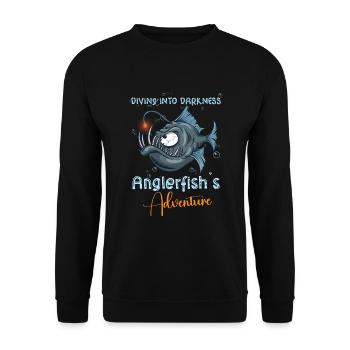 Pêche à la lotte sous l’eau en haute mer - Sweat-shirt Unisexe - noir - Devant - Alina (178cm) & Michal (187cm)