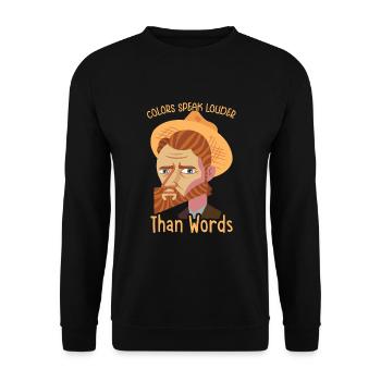 Artiste Peinture Peintre Art Peinture Professeur d’art - Sweat-shirt Unisexe - noir - Devant - Alina (178cm) & Michal (187cm)