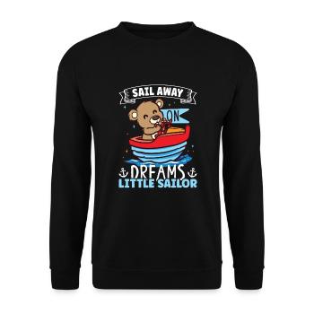 Boating Dad Boat Captain Pontoon Sailor Cruising - Unisex Pullover - Schwarz - Vorne - Alina (178cm) & Michal (187cm)