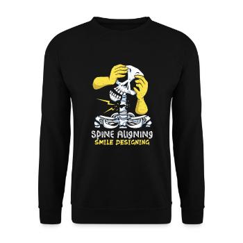 Chiropraticien, Chiropratique - Sweat-shirt Unisexe - noir - Devant - Alina (178cm) & Michal (187cm)
