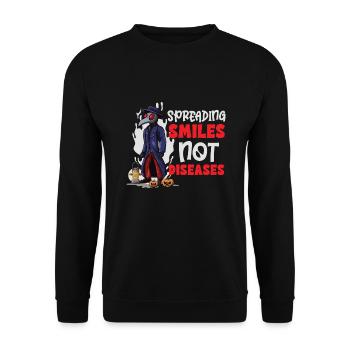 Effrayant Halloween horreur peste médecin - Sweat-shirt Unisexe - noir - Devant - Alina (178cm) & Michal (187cm)