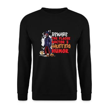 Effrayant Halloween horreur peste médecin - Sweat-shirt Unisexe - noir - Devant - Alina (178cm) & Michal (187cm)