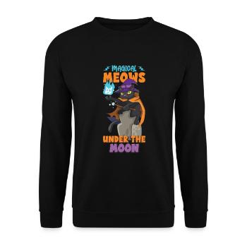 Chat Sorcière Occulte Gothique Noir Satanique - Sweat-shirt Unisexe - noir - Devant - Alina (178cm) & Michal (187cm)