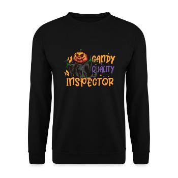 Citrouille effrayante Costume d’Halloween Automne Automne - Sweat-shirt Unisexe - noir - Devant - Alina (178cm) & Michal (187cm)