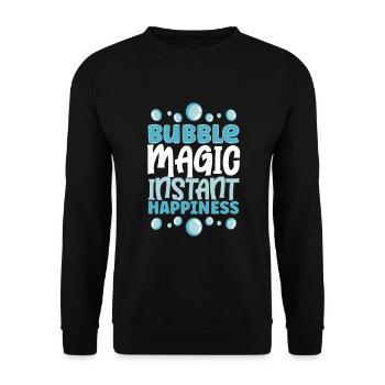 Soap Making Soap Boiler Soap Bubble Bubble - Unisex Sweatshirt - black - Front - Alina (178cm) & Michal (187cm)