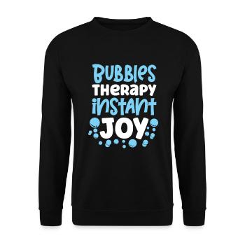 Soap Making Soap Boiler Soap Bubble Bubble - Unisex Sweatshirt - black - Front - Alina (178cm) & Michal (187cm)