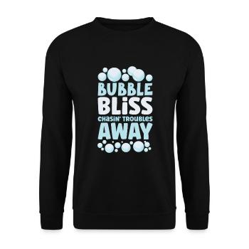 Soap Making Soap Boiler Soap Bubble Bubble - Unisex Sweatshirt - black - Front - Alina (178cm) & Michal (187cm)