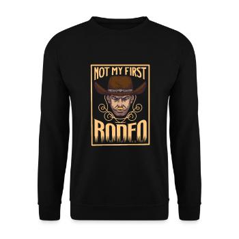 Cowboy Barn Bull Rider Rodeo Country Western - Sweat-shirt Unisexe - noir - Devant - Alina (178cm) & Michal (187cm)