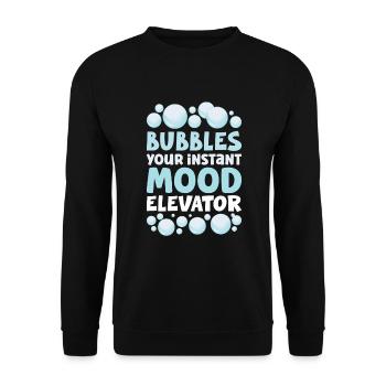 Soap Making Soap Boiler Soap Bubble Bubble - Unisex Sweatshirt - black - Front - Alina (178cm) & Michal (187cm)