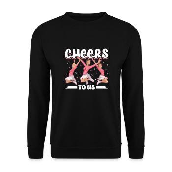 Tenue de pom-pom girl - Sweat-shirt Unisexe - noir - Devant - Alina (178cm) & Michal (187cm)