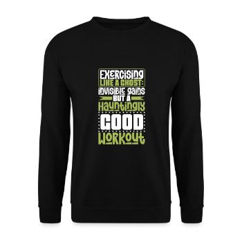 Bodybuilding Powerlifting Gewichtheben Fitness - Unisex Pullover - Schwarz - Vorne - Alina (178cm) & Michal (187cm)