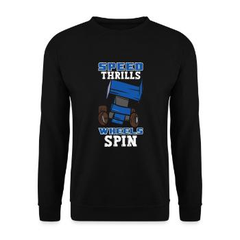 Sprint Car Mom Dirt Track Racing Renntag - Unisex Pullover - Schwarz - Vorne - Alina (178cm) & Michal (187cm)