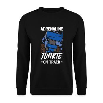 Sprint Car Mom Dirt Track Racing Renntag - Unisex Pullover - Schwarz - Vorne - Alina (178cm) & Michal (187cm)