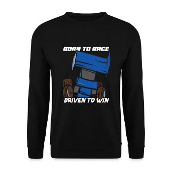 Sprint Car Mom Dirt Track Racing Renntag - Unisex Pullover - Schwarz - Vorne - Alina (178cm) & Michal (187cm)