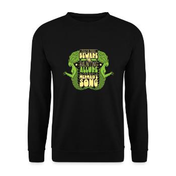 Creepy Sirens, Horror Mermaid, Creepy - Unisex Sweatshirt - black - Front - Alina (178cm) & Michal (187cm)