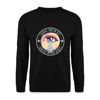 perte du nourrisson, fausse couche, conscience, - Sweat-shirt Unisexe - noir - Devant - Alina (178cm) & Michal (187cm)