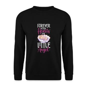 perte du nourrisson, fausse couche, conscience, - Sweat-shirt Unisexe - noir - Devant - Alina (178cm) & Michal (187cm)