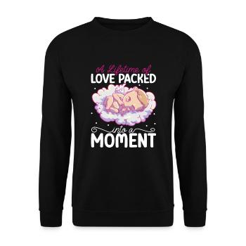 perte du nourrisson, fausse couche, conscience, - Sweat-shirt Unisexe - noir - Devant - Alina (178cm) & Michal (187cm)