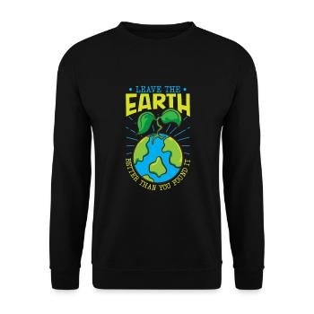 Klimawandel Umwelt Tag Der Erde Planet - Unisex Pullover - Schwarz - Vorne - Alina (178cm) & Michal (187cm)