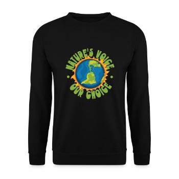 Klimawandel Umwelt Tag Der Erde Planet - Unisex Pullover - Schwarz - Vorne - Alina (178cm) & Michal (187cm)