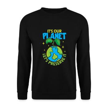 Changement climatique Environnement Jour de la Terre Planète - Sweat-shirt Unisexe - noir - Devant - Alina (178cm) & Michal (187cm)