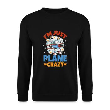 Pilot Aviation Airplane Airline Future Pilots - Unisex Sweatshirt - black - Front - Alina (178cm) & Michal (187cm)