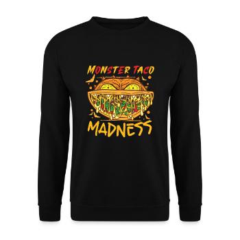 Monster Taco Horreur Taco Halloween Taco Costume - Sweat-shirt Unisexe - noir - Devant - Alina (178cm) & Michal (187cm)