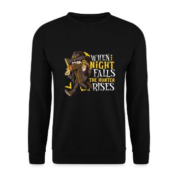 Vampire Hunter, Undead Slayer, Stake and Cross - Unisex Sweatshirt - black - Front - Alina (178cm) & Michal (187cm)