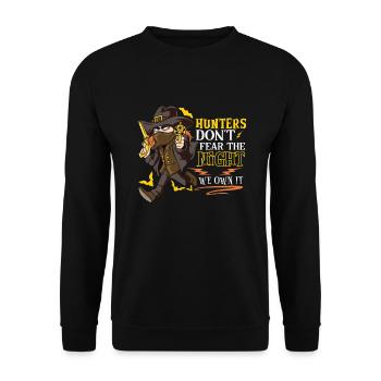 Vampirjäger Untoter Slayer Pfahl Und Kreuz - Unisex Pullover - Schwarz - Vorne - Alina (178cm) & Michal (187cm)