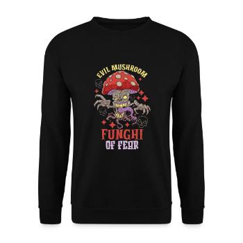 Horreur Halloween Mushroom Pick Mushroom Farm - Sweat-shirt Unisexe - noir - Devant - Alina (178cm) & Michal (187cm)