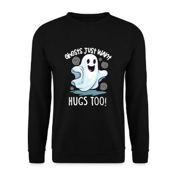 Paranormal Research Halloween Ghost Hunter - Unisex Sweatshirt - black - Front - Alina (178cm) & Michal (187cm)