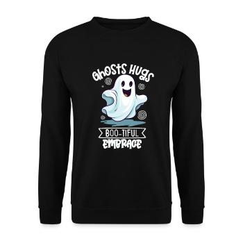 Paranormal Research Halloween Ghost Hunter - Unisex Sweatshirt - black - Front - Alina (178cm) & Michal (187cm)
