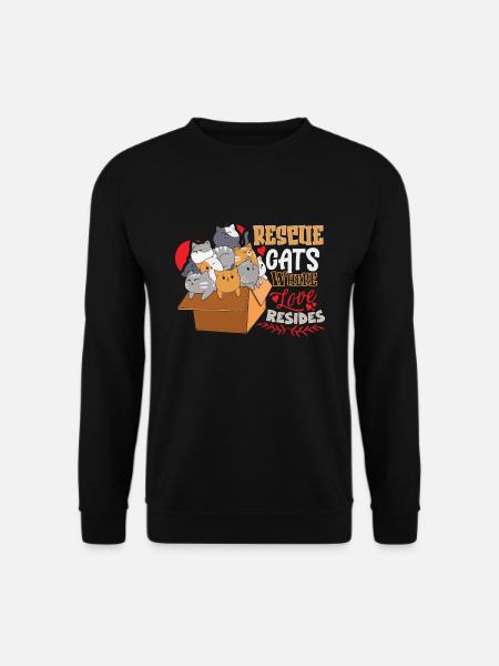 Animal RESCUE ANIMAL RIGHTS RESCUE Animal ADOPTION - Unisex Pullover - Schwarz